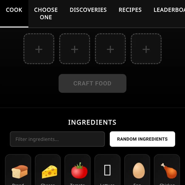 Infinity Food Crafter 4 slots