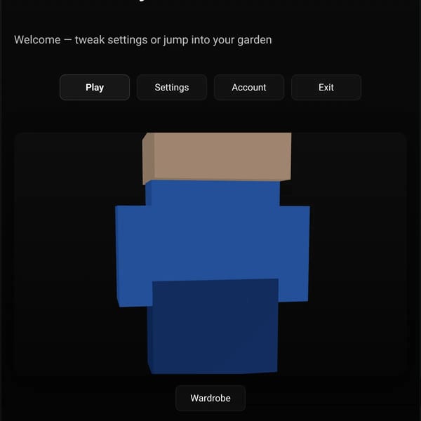 Roblox Garden Game