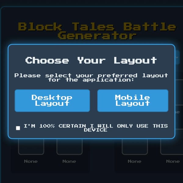 Block Tales Battle Generator