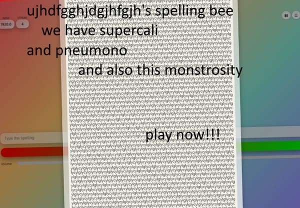 ujhdfgghjdgjhfgjh's Spelling Bee