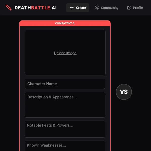 AI Death Battle Maker