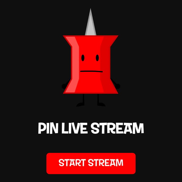 Pin youtube stream - chapter 1