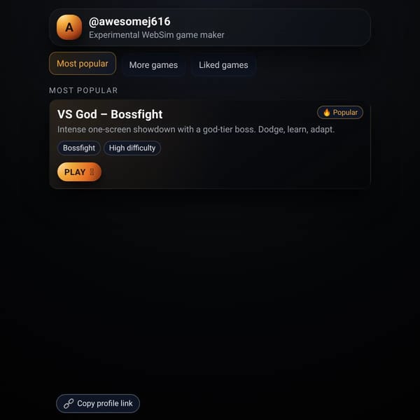@awesomej616 – WebSim Games