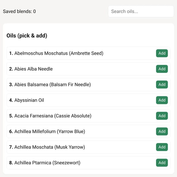Essential Oil Explorer (Custom)