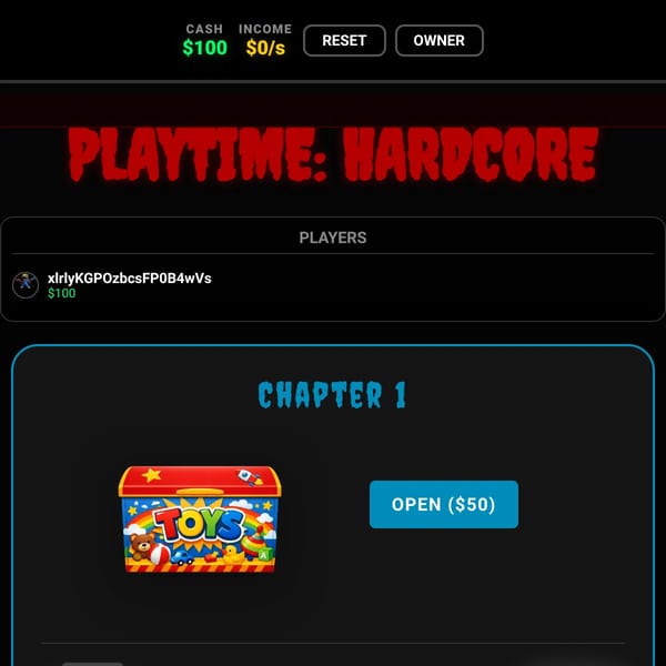 Playtime Tycoon: HARDCORE