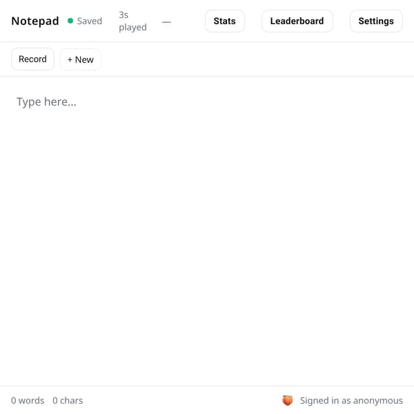 Auto-saving Notepad