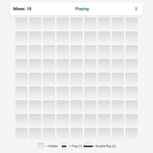 Double-Mine Minesweeper