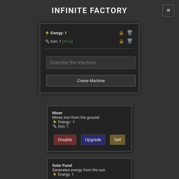 Infinite Factory (credits to bookworm)