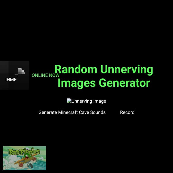 Miencraft cave sounds with unnerving images generator 