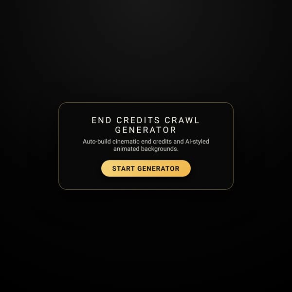 End Credits Crawl Generator
