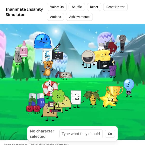 Inanimate Insanity Simulator V0.1