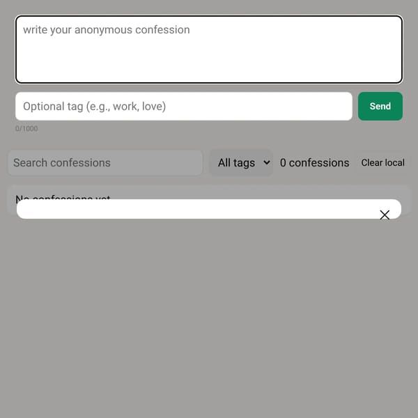 Anonymous Confessions