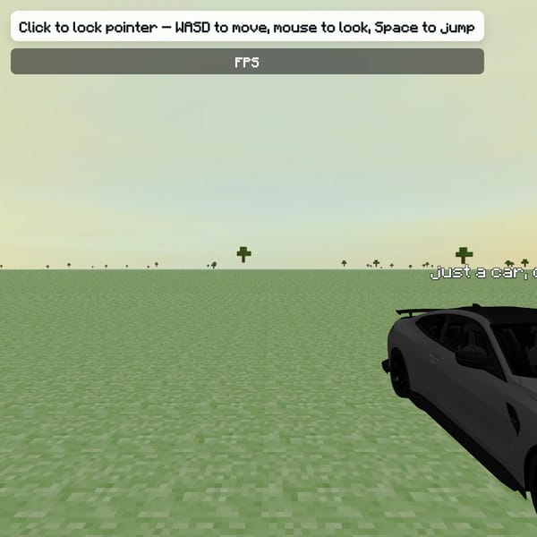 First-person 3D (WASD)