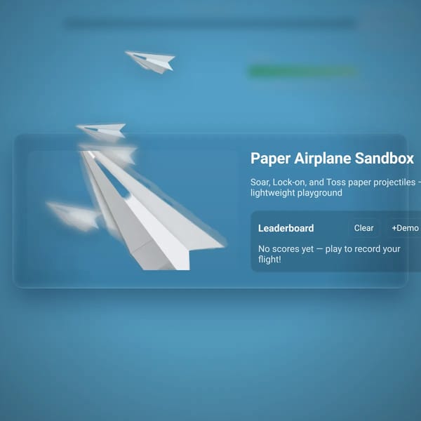 3D Paper Airplane Sandbox