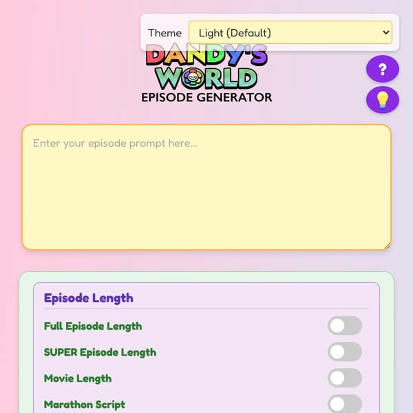 Dandys World Episode Generator