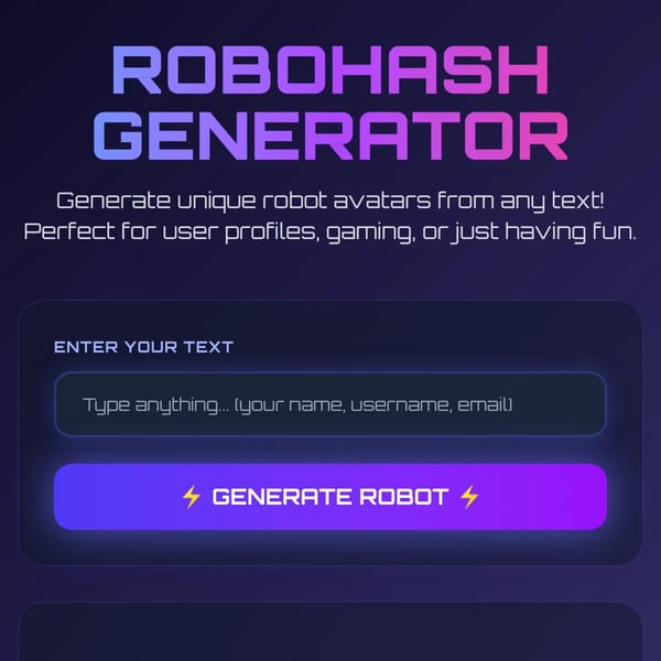 ROBOHASH GENERATOR