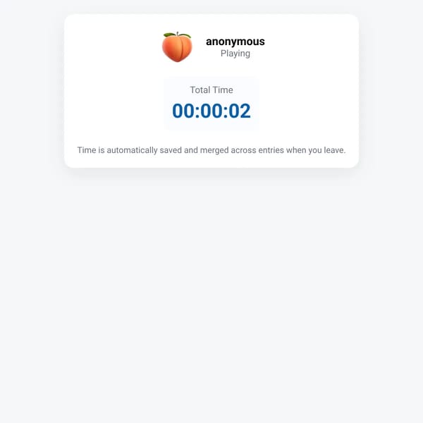 WebSim Play Timer