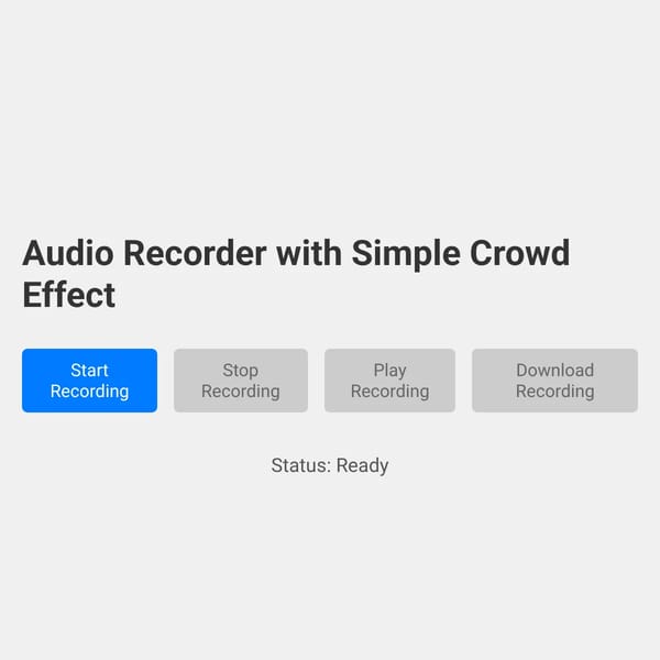 Record Audio & Simple Crowd Effect