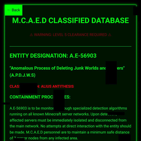 M.C.A.E.D Database Entry: A.E-56903