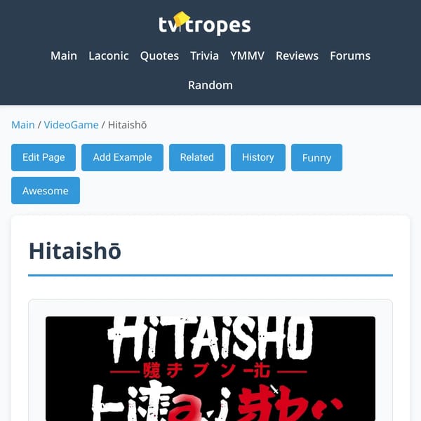Hitaishō / Video Game - TV Tropes