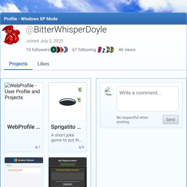 WebProfile - User Profile and Projects