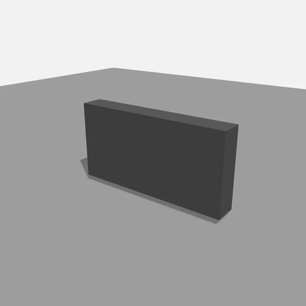 3D Gray Rectangle