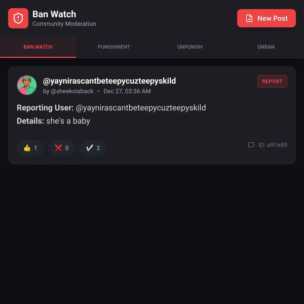 Ban & Unban Watch