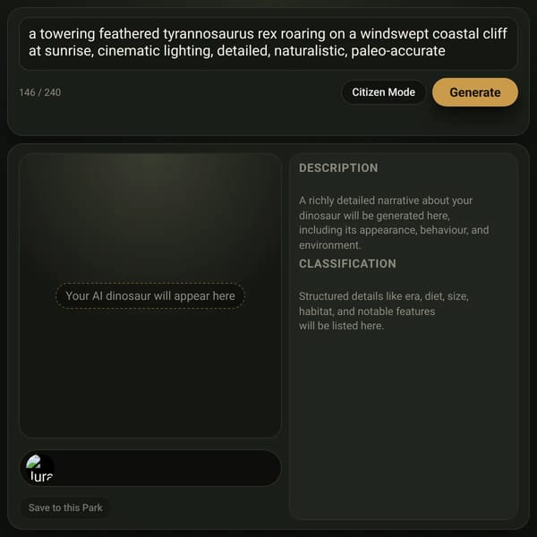 AI Dinosaur Generator