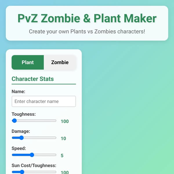 PvZ Zombie & Plant Maker