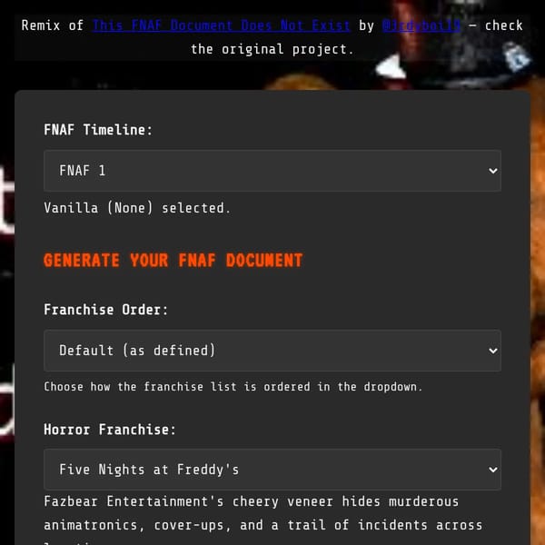 random remix of 3rdboi19's "This Horror Document Doesn’t Exist"