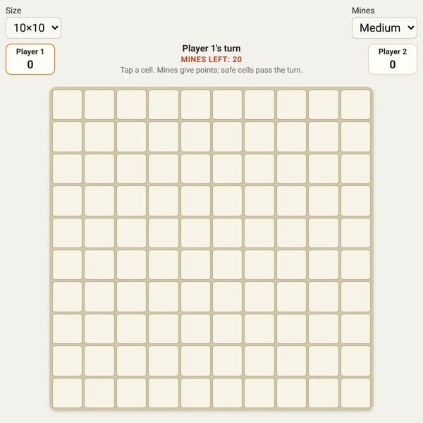 Reverse Minesweeper Duel