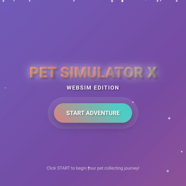Pet simulator X beta 0.1