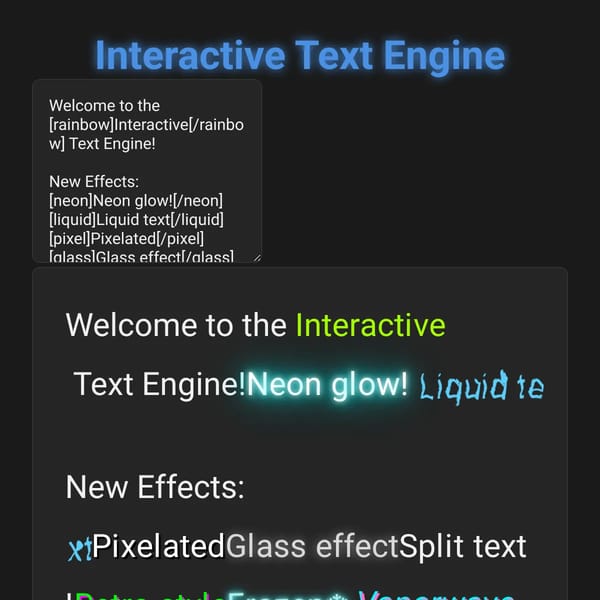 Interactive Text Engine