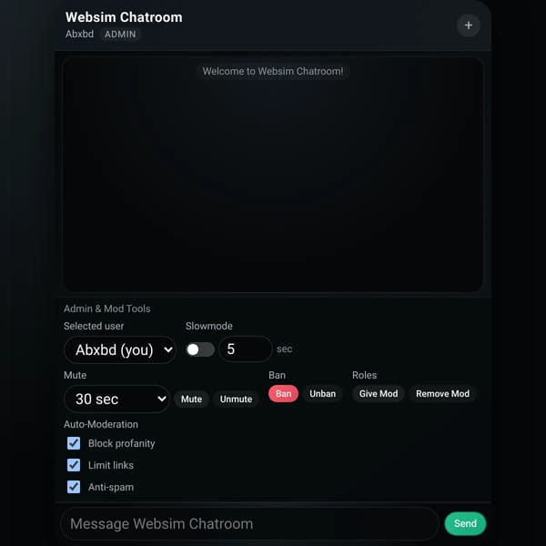 Websim Chatroom