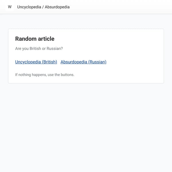 Random Uncyclopedia/Absurdopedia.wiki page