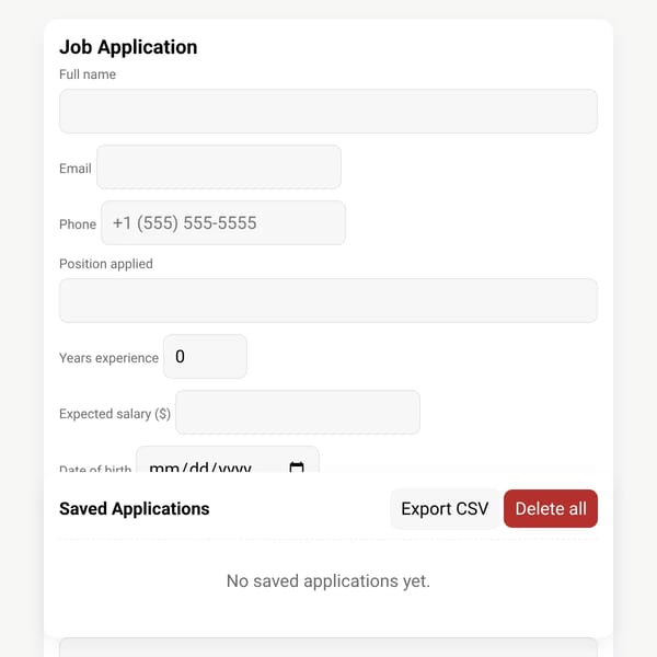Job Application