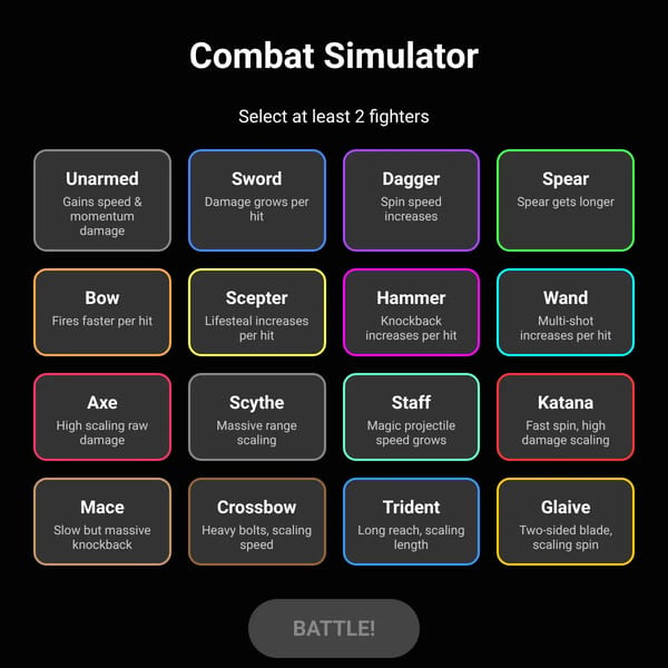 Ball Combat Simulator