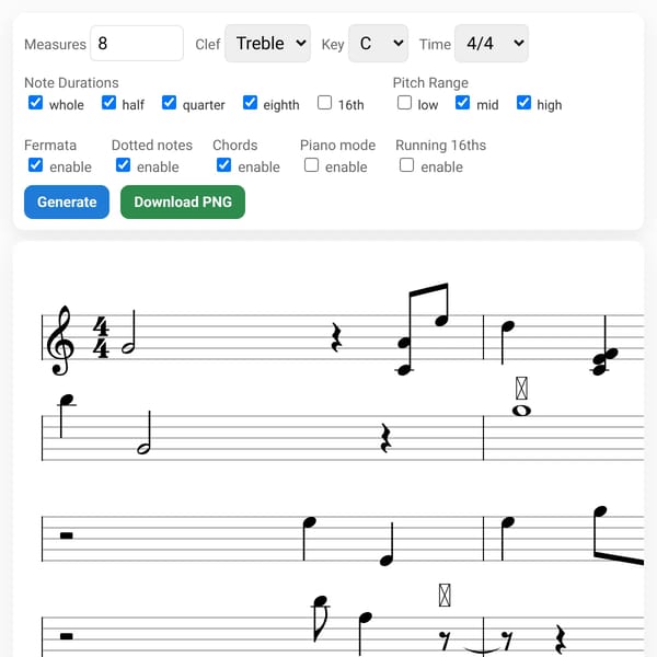 Random Sheet Music (Mini)