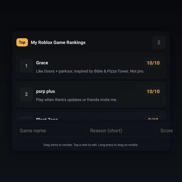 (IM BACK!!!!) ranking my games