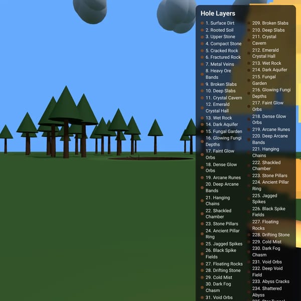 FALL DOWN THE LARGEST HOLE SIMULATOR