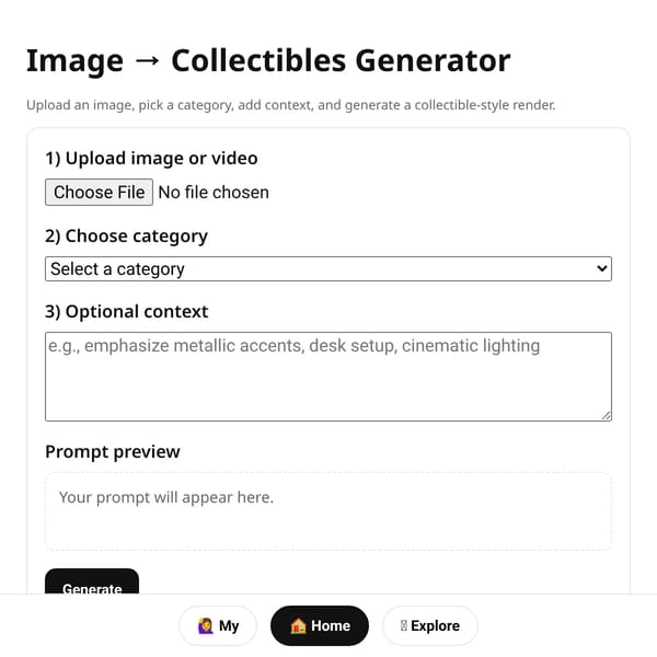 Image → Collectibles Generator