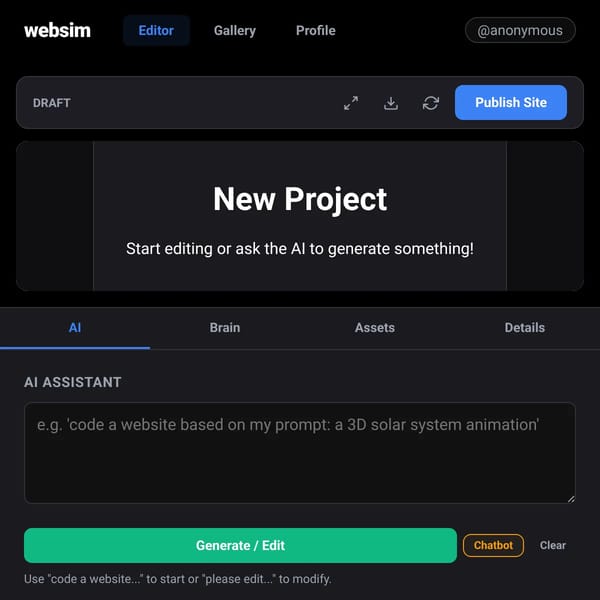 websim IN websim - ai websites