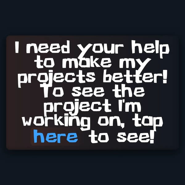 I need your help!