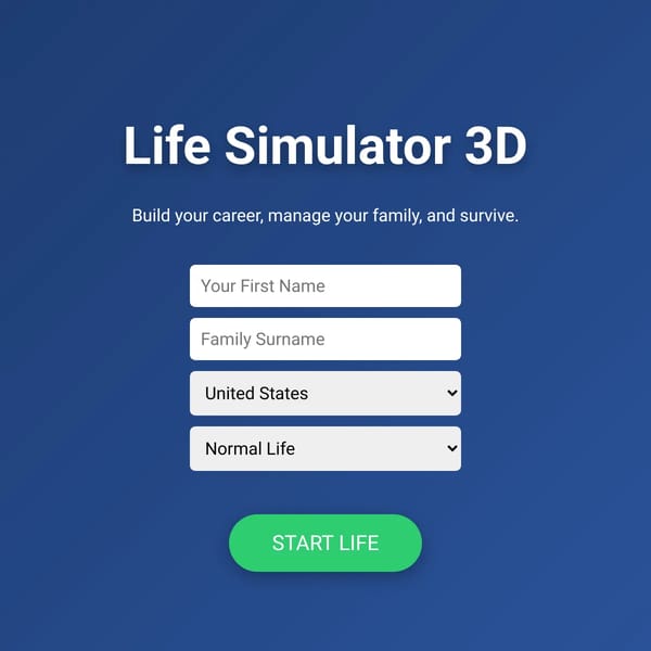 My 3D Life Simulator