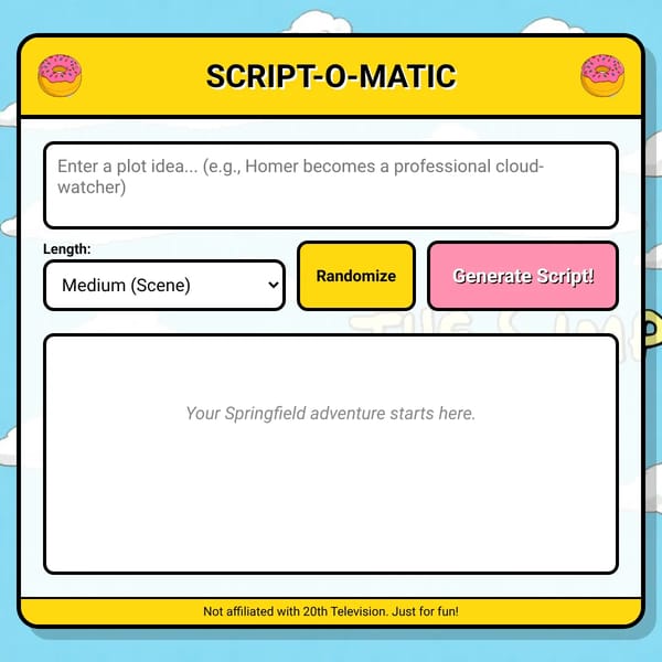The Simpsons Script Generator
