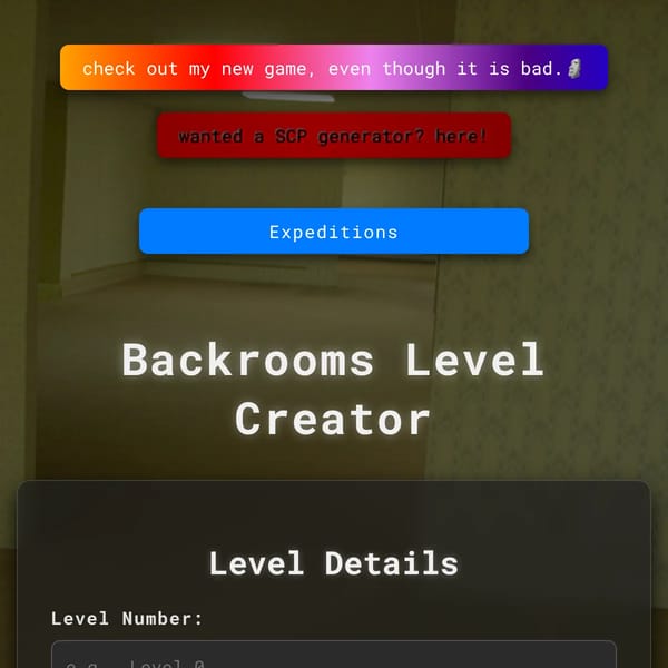 Backrooms Level Creator