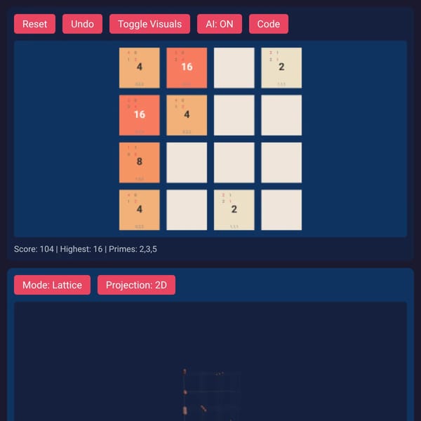 Hyper-Scale 2048: Modular Lattice Explorer(self playing)