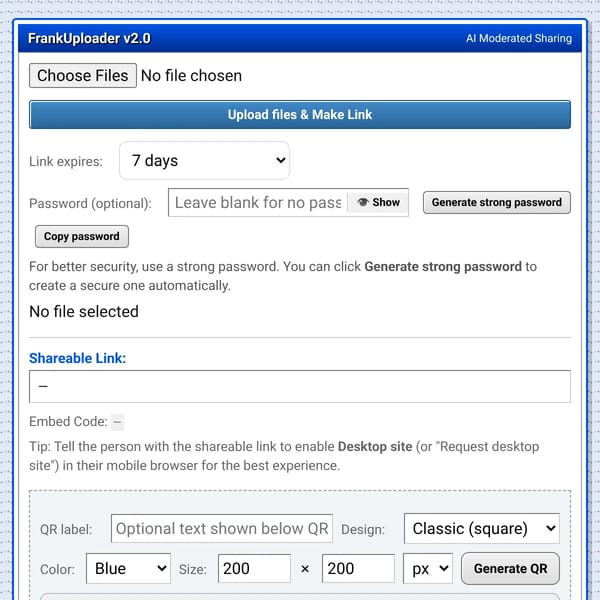 FrankUploader (OBSOLETE)
