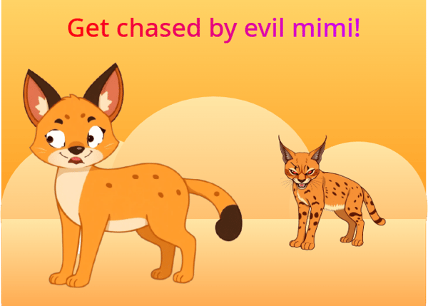 Mimi the Caracal get chased by a evil caracal
