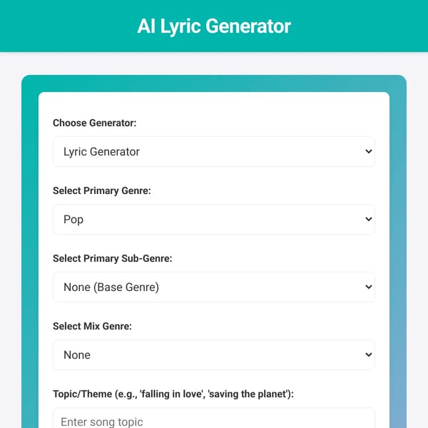 AI Lyric Generator